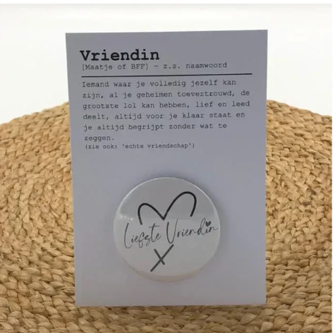 Wenskaart met een spiegeltje : liefste vriendin