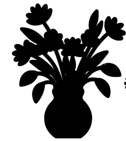 Uithout gesneden : figuurtje - houten bloempot