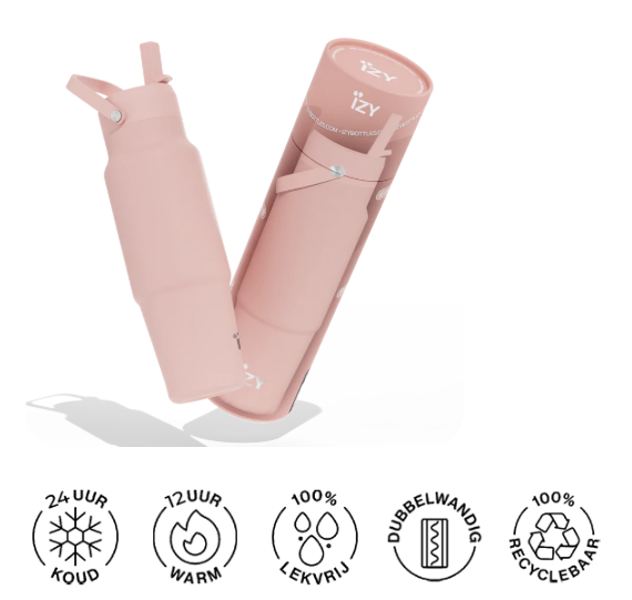 Izy : travel bottle - salmon