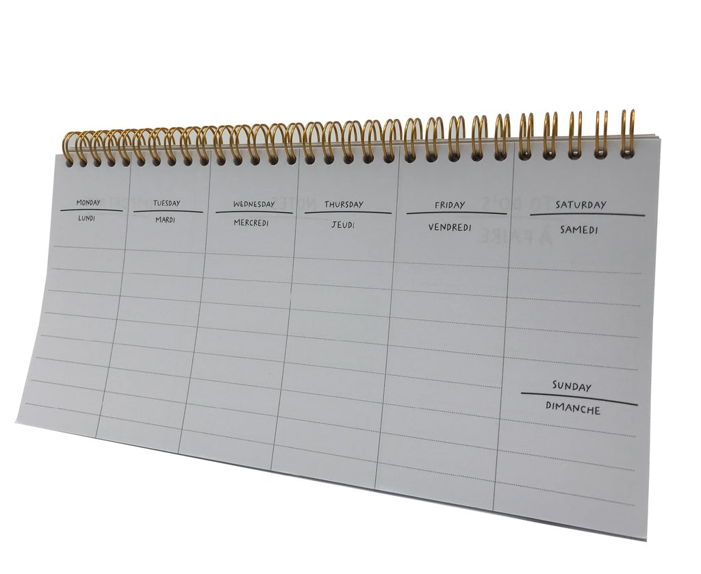 Mailboxcards : weekplanner - wit