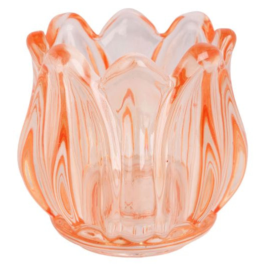 Theelichthouder : tulp - oranje