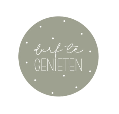 Onderzetter : durf te genieten : licht taupe