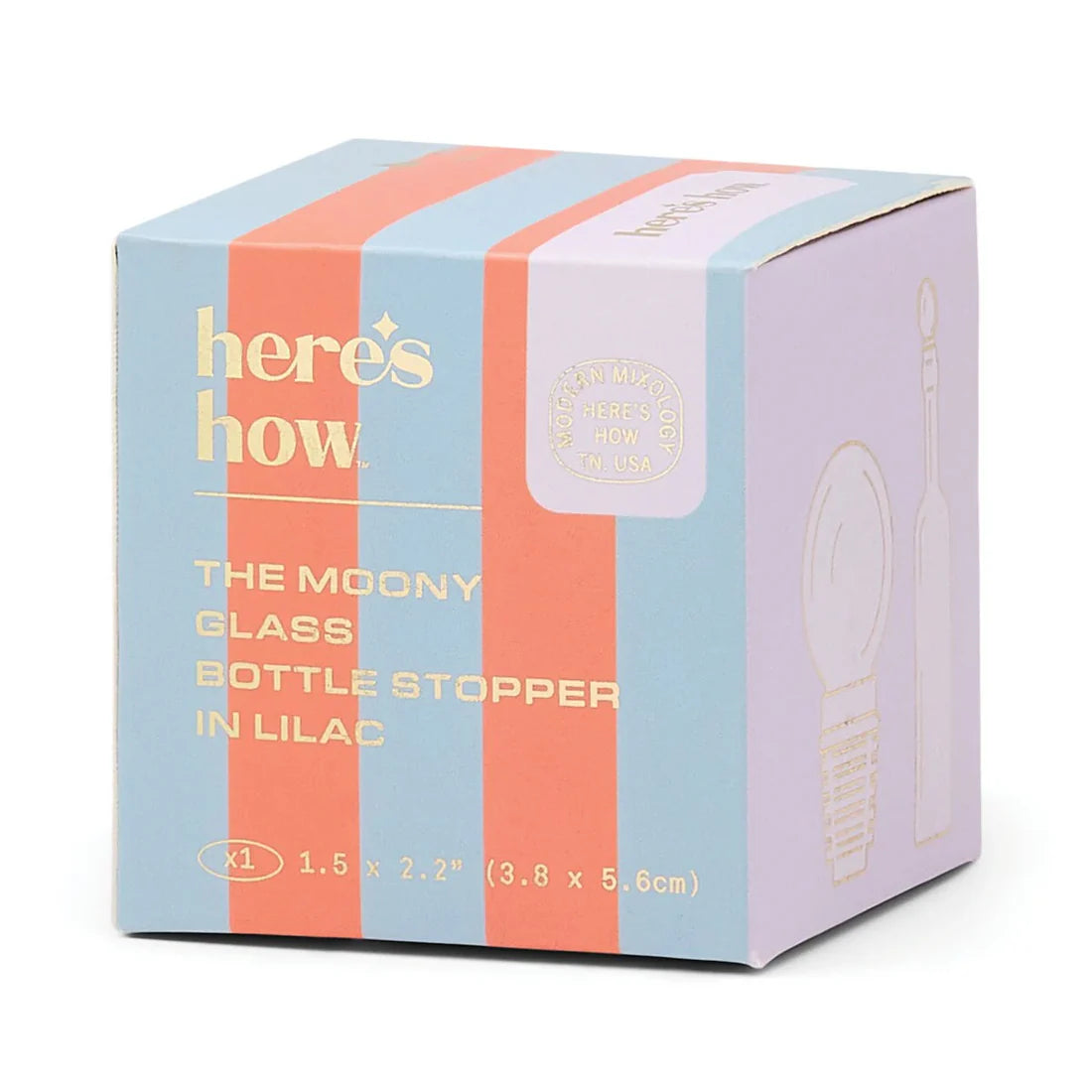 Here's how : the moony glass bottle stopper - lilac