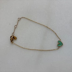Bohm : armband met blauwe hartje - goud