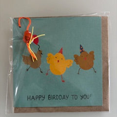 Sidedish : wenskaart - happy birdday to you