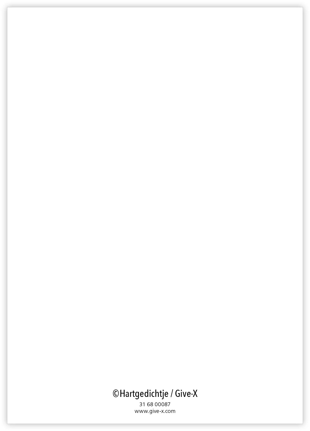 Give-x : hartgedichtje - ik ben tot over mijn oren verwend omdat jij mijn oma bent.