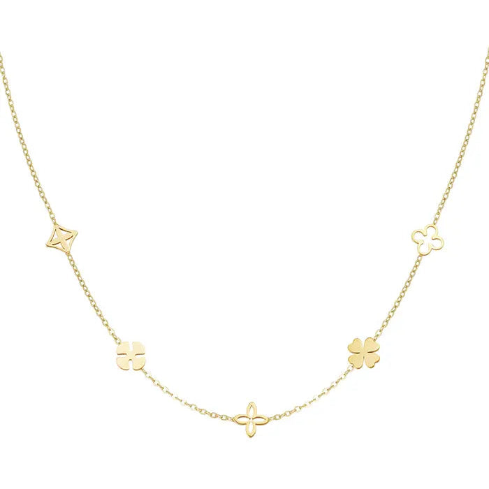 Yehwang : halsketting kleine figuurtjes - goud