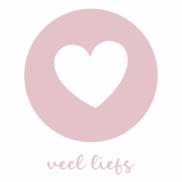 Mini art : wenskaart - veel liefs