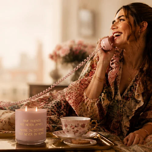 My flame : geurkaars true friends are never apart ... - green tea time