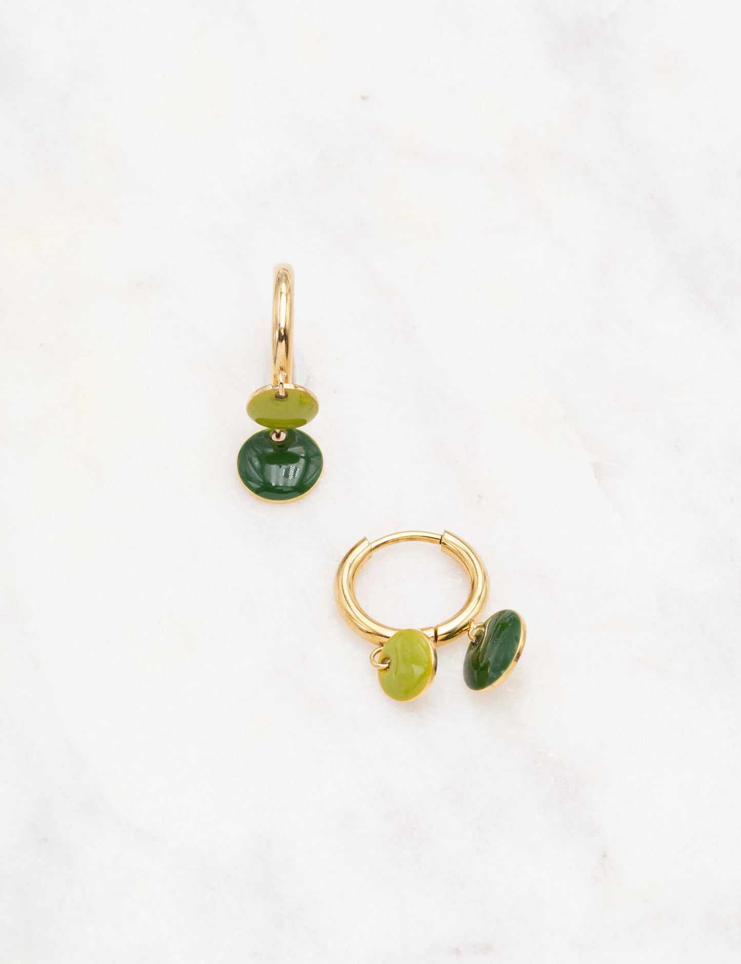 Ikitia : oorbellen - goud/groen goud/blauw