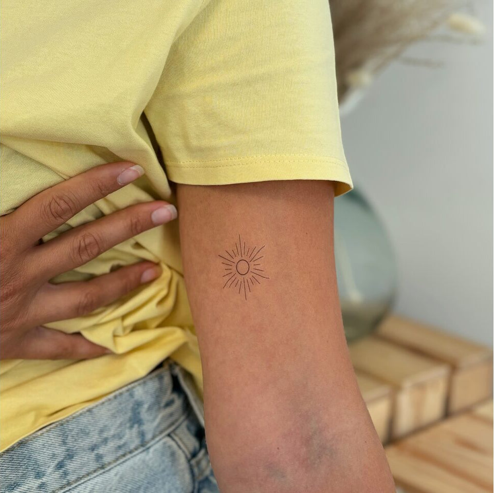 Sioou : tijdelijke tattoo - zon ( 5stuks)