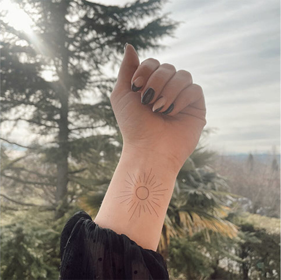 Sioou : tijdelijke tattoo - zon ( 5stuks)
