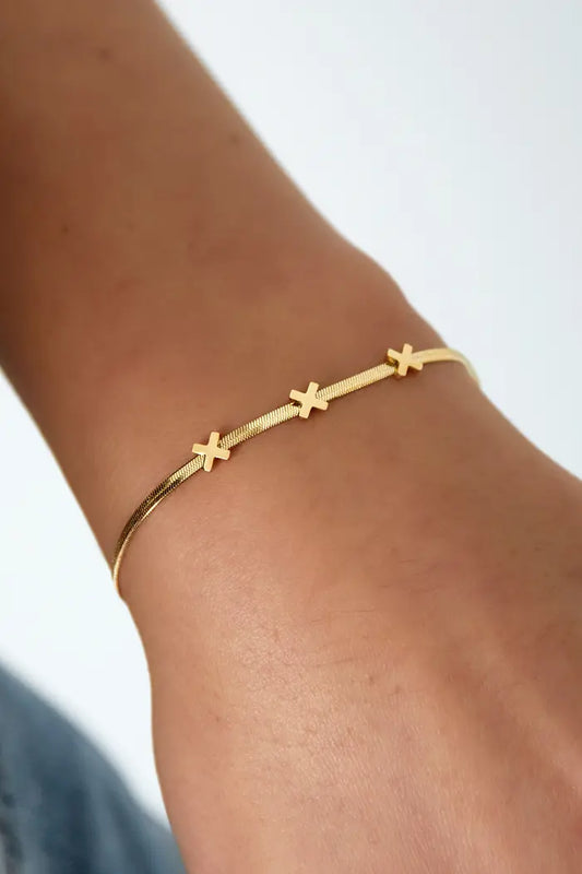 Access : armband kleine schakels - goud