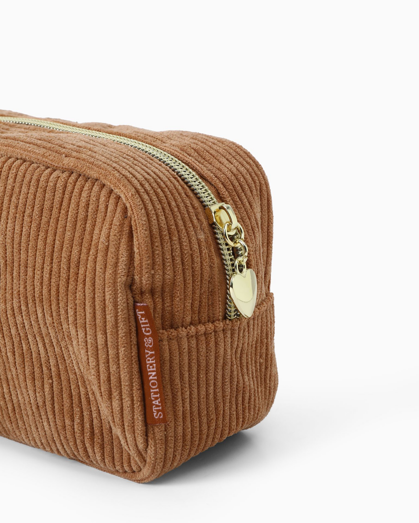 Stationary & gift : make-up tasje - beige met strik