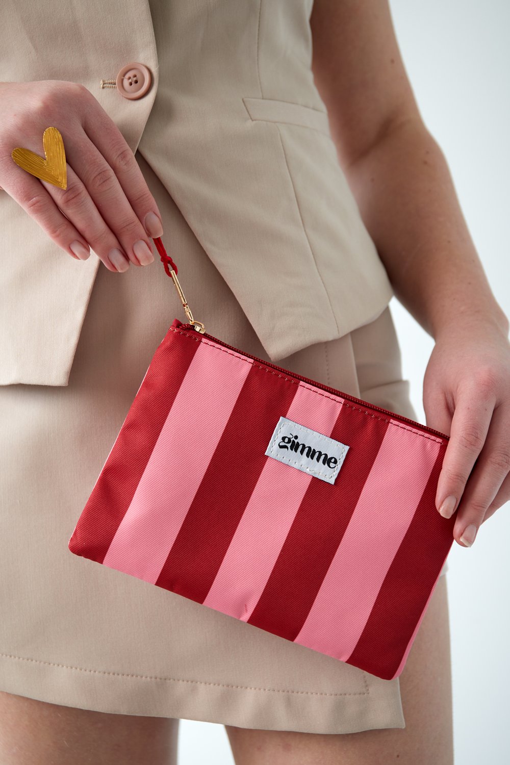 Gimme : make-up tasje - roze rood