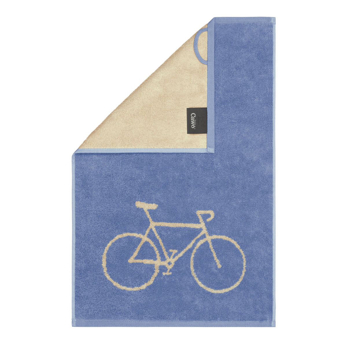 Cawö : handdoek - fiets blauw