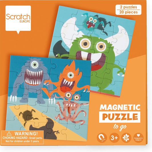 Scratch europe : magentische puzzel to go - monsters