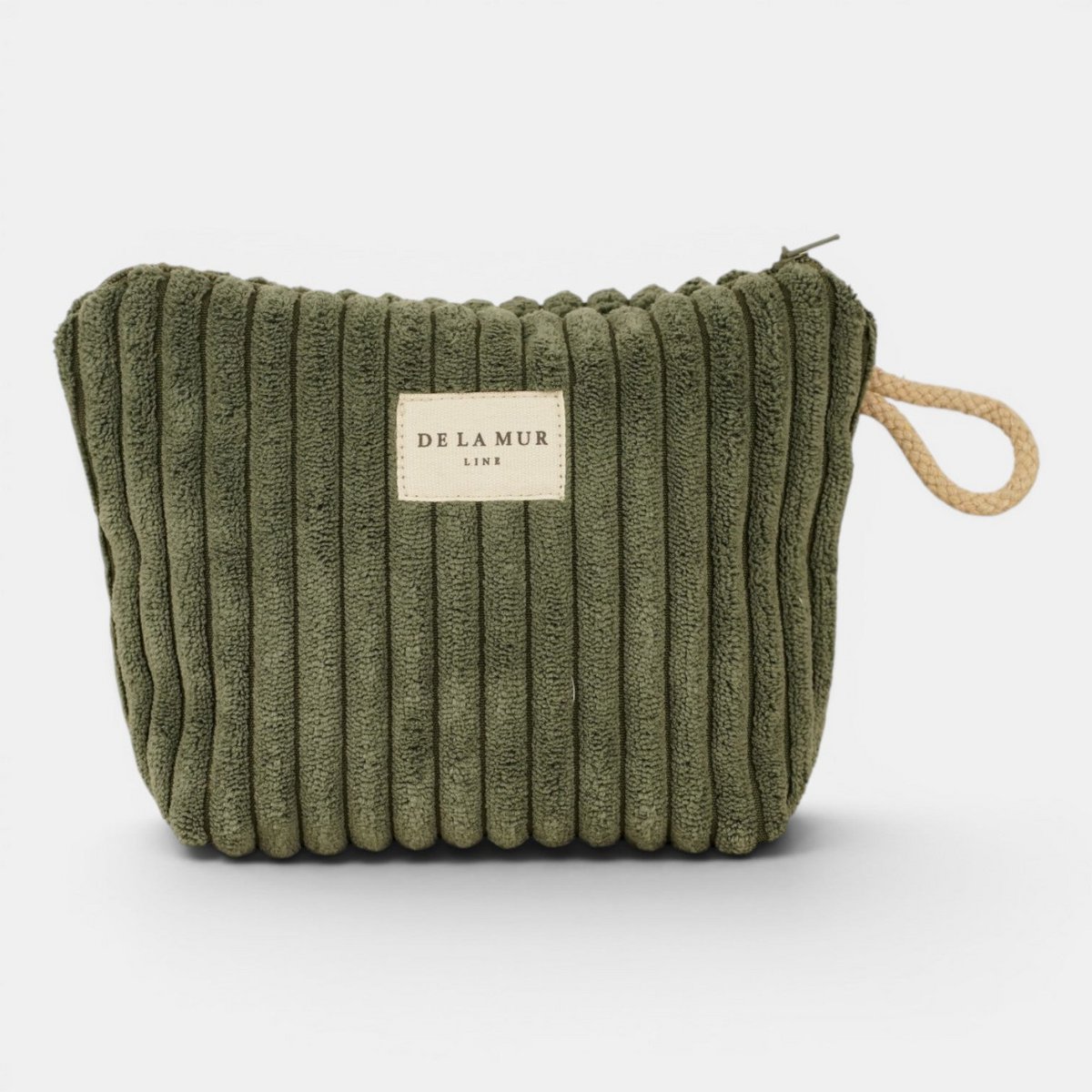 De la mur line : beauty bag klein - mugso - olijfgroen
