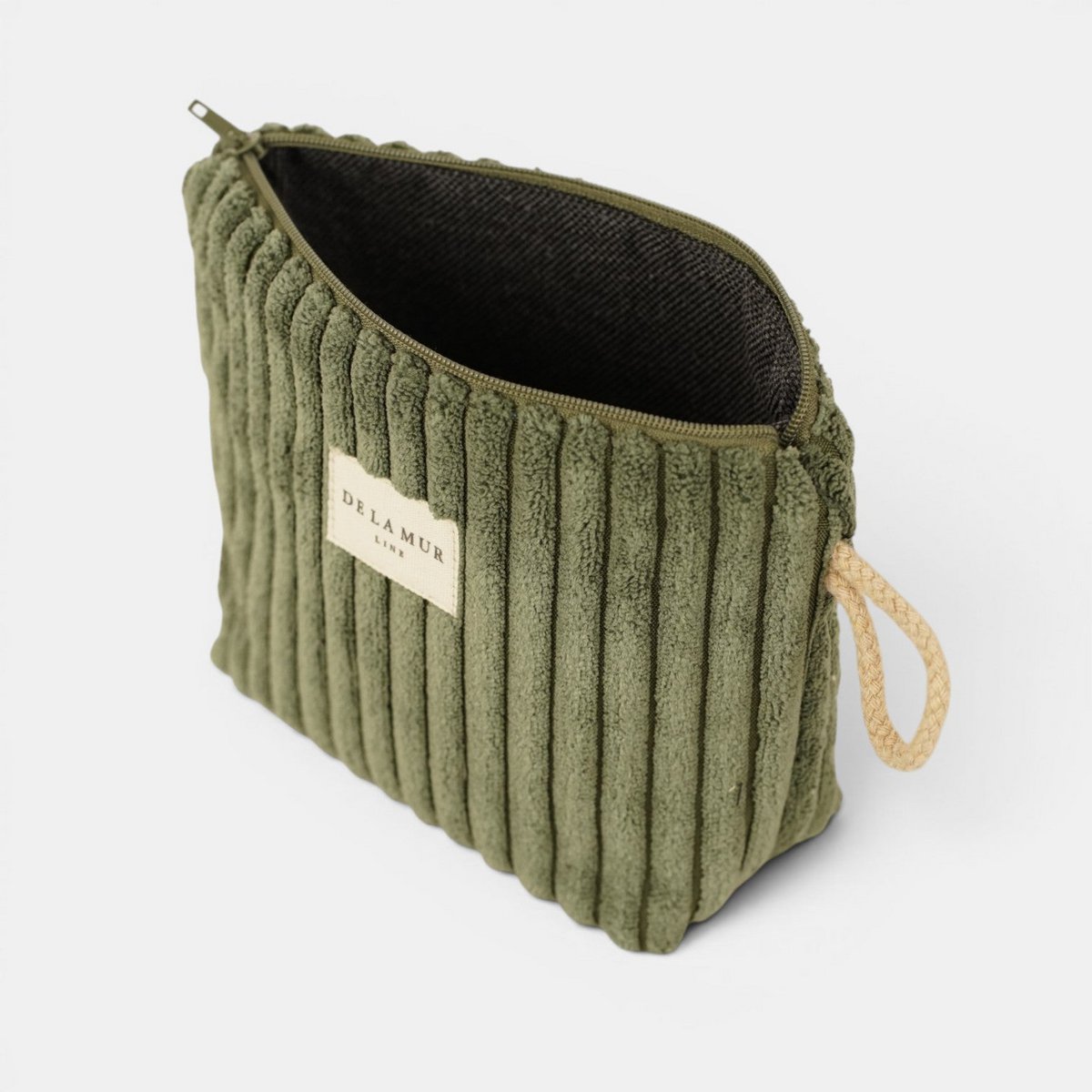 De la mur line : beauty bag klein - mugso - olijfgroen