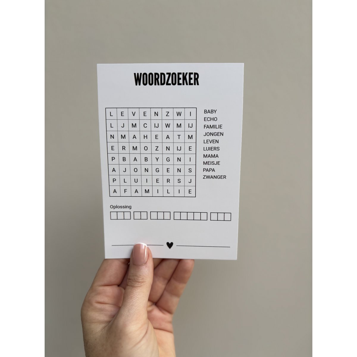 Wenskaart : woordzoeker - wil je mijn peter zijn?