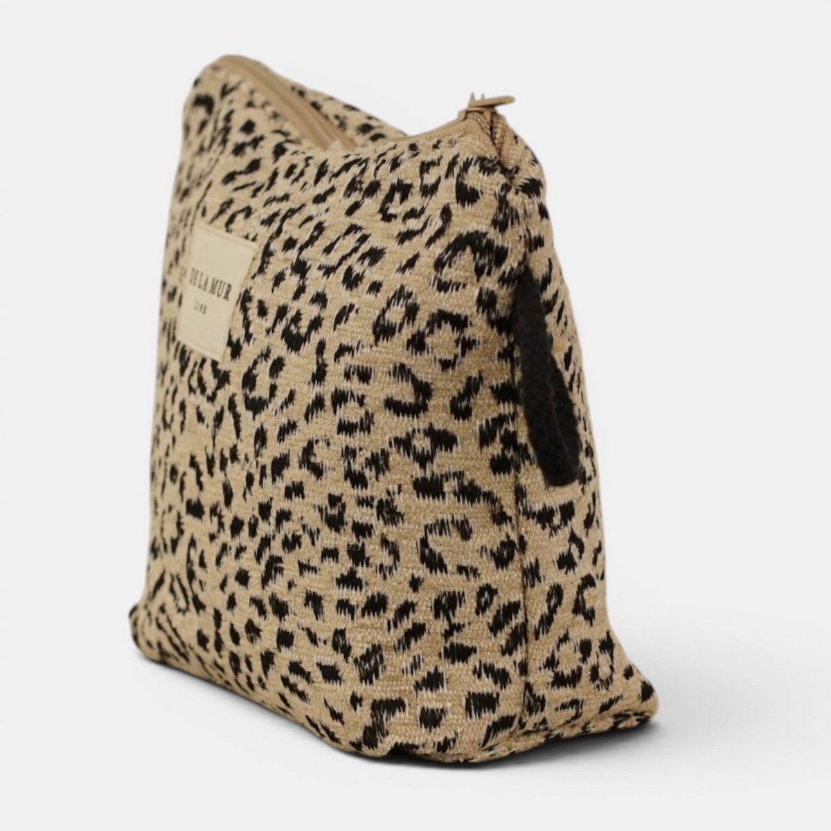 De la mur line : beauty bag klein - koto - luipaardprint met zwarte accenten