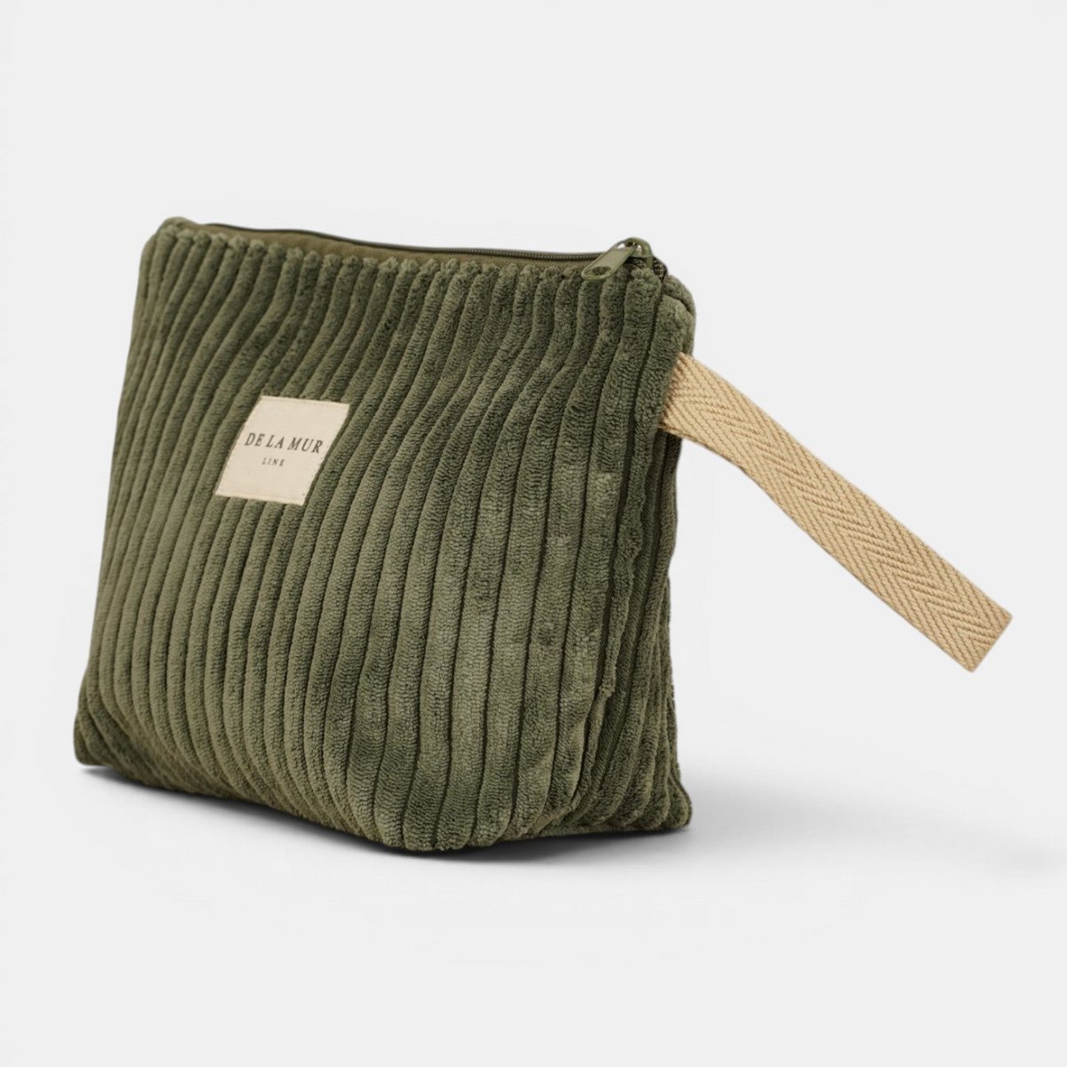 De la mur line : beauty bag groot - Musgo - olijfgroen