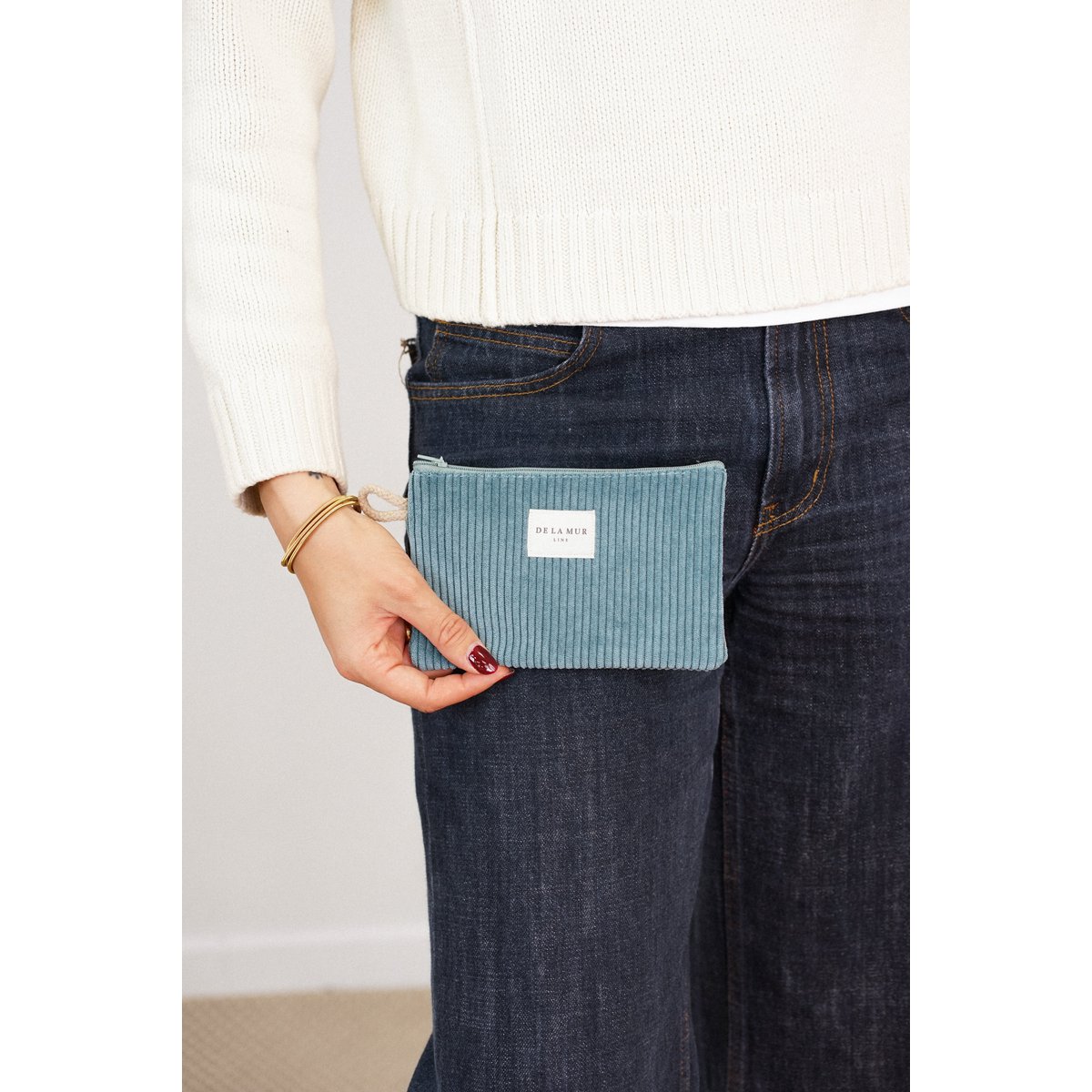 De la mur line : beauty bag mini - jade - jadegroen