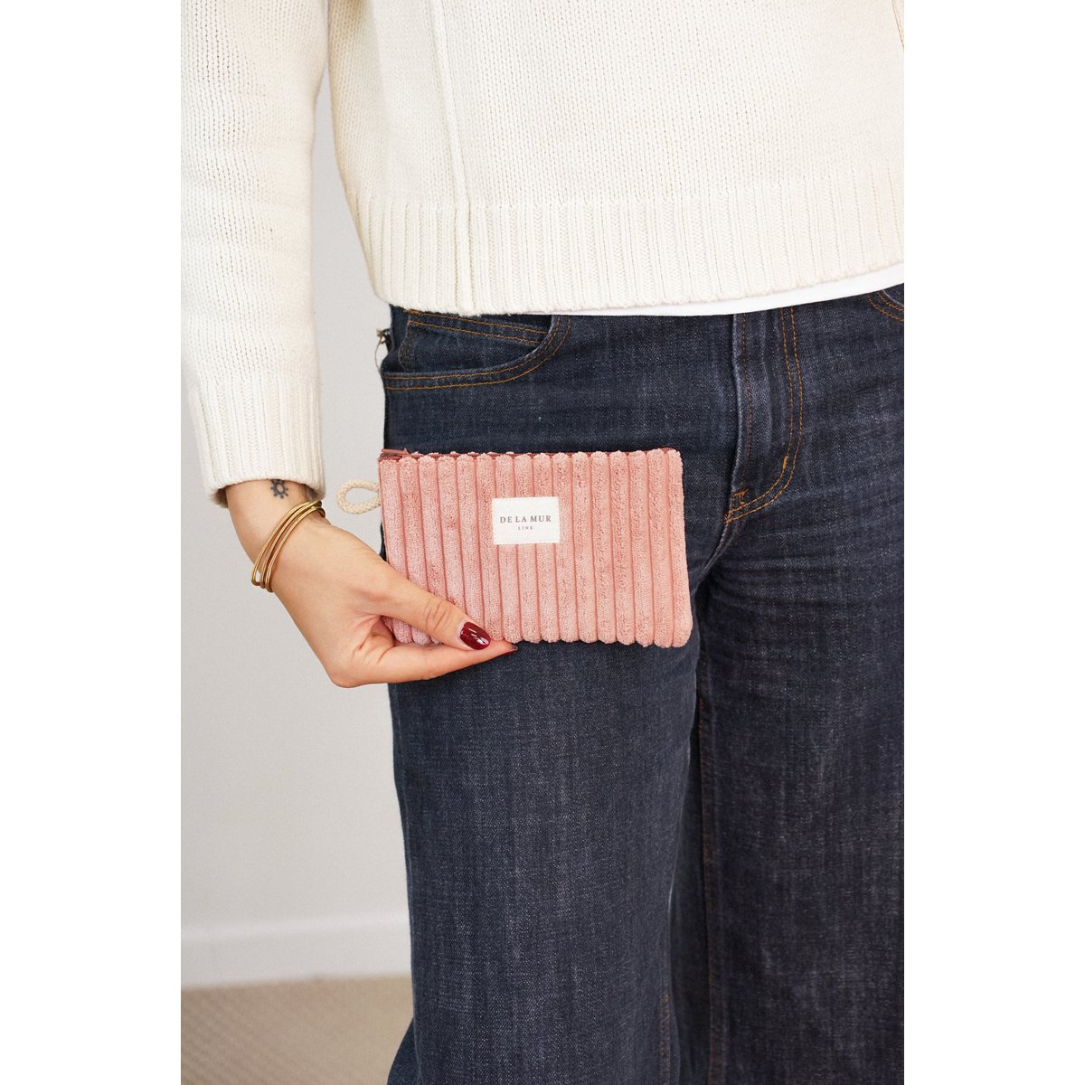 De la mur line : beauty bag mini - crepe - oudroze