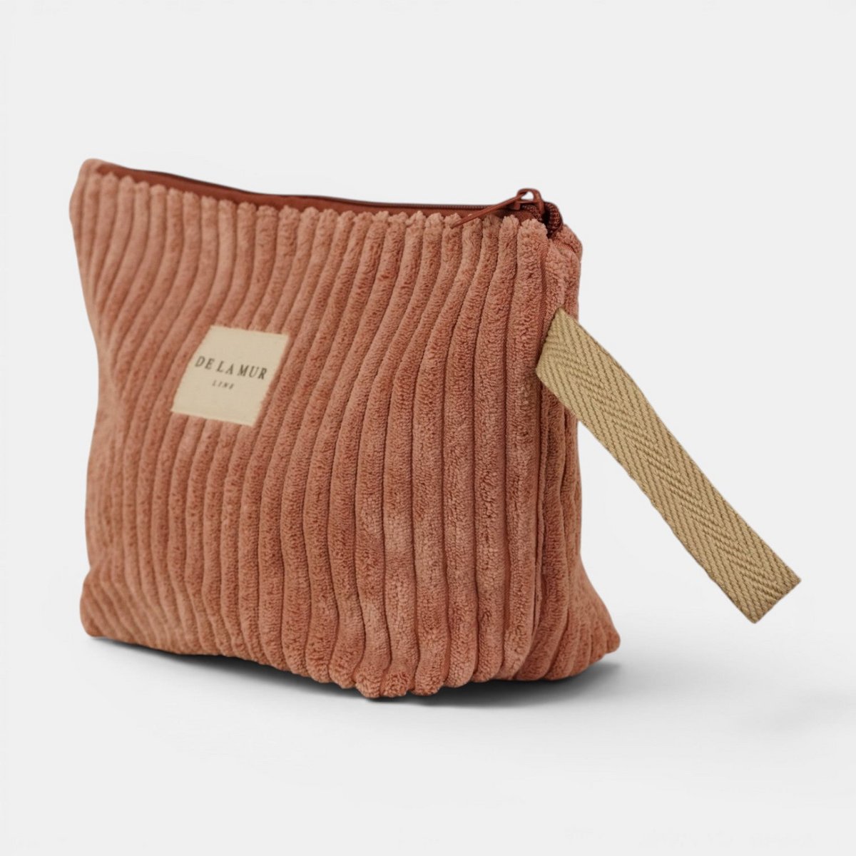 De la mur line : beauty bag groot - crepe - oudroze
