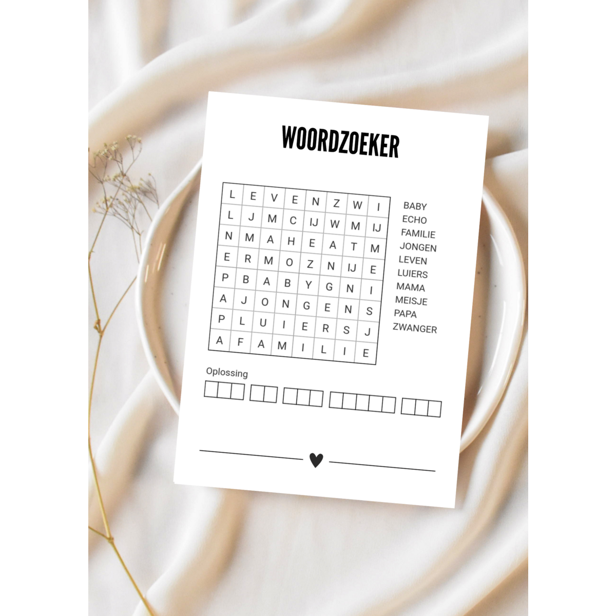 Wenskaart : woordzoeker - wil je mijn meter zijn?