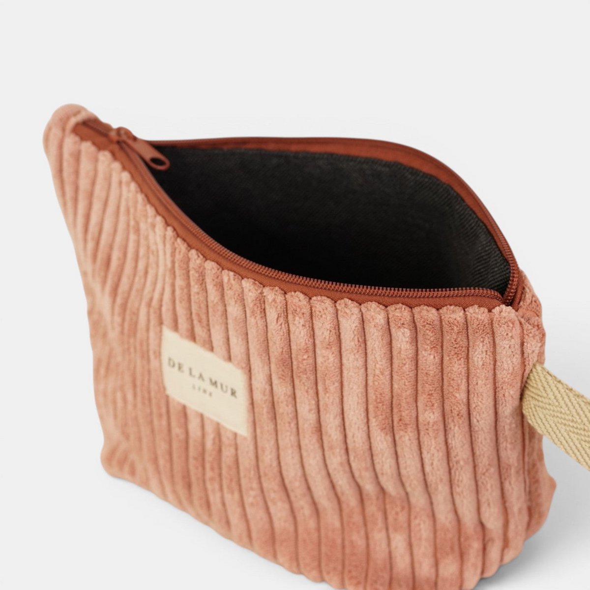 De la mur line : beauty bag groot - crepe - oudroze