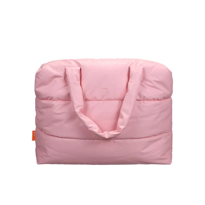Tinne & Mia : camill big puffy  weekend bag - pink dolphin