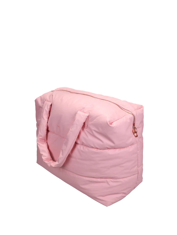 Tinne & Mia : camill big puffy  weekend bag - pink dolphin
