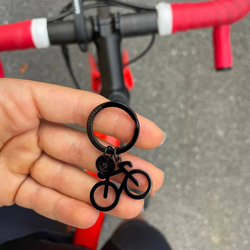 Sailbrace : black bike keychain