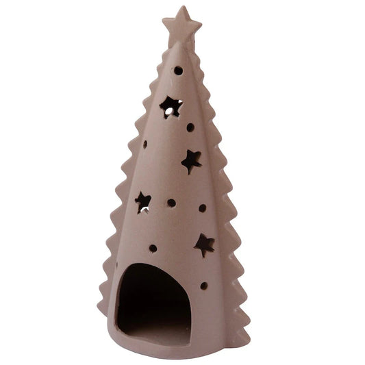 Kerstboom : theelichthouder - taupe