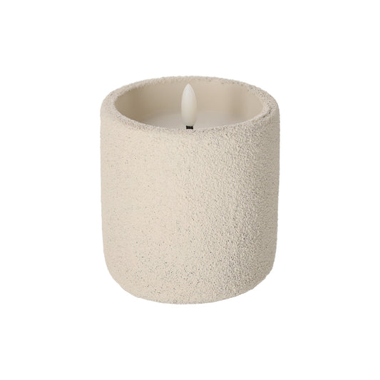 Jens living : frosted led kaars - off white