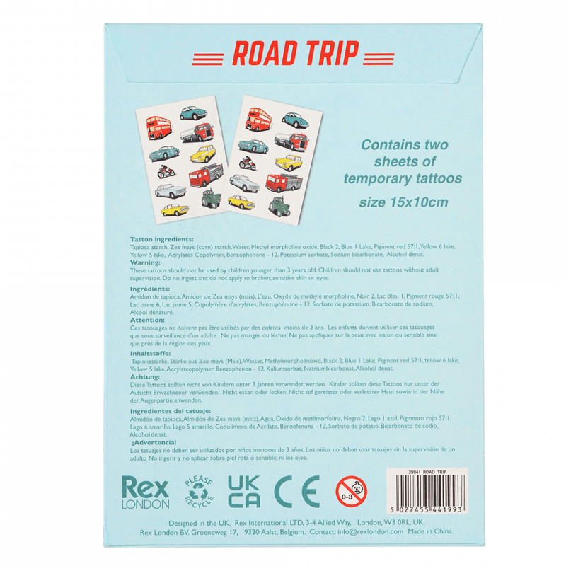 Rex london : kinder tattoo - road trip