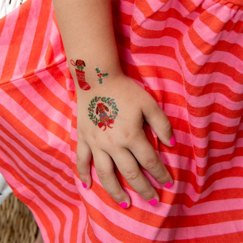 Rex london : kinder tattoo - sausage dog kerst