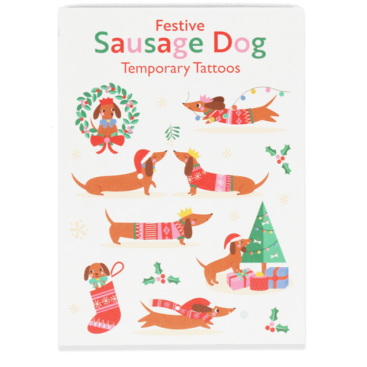 Rex london : kinder tattoo - sausage dog kerst
