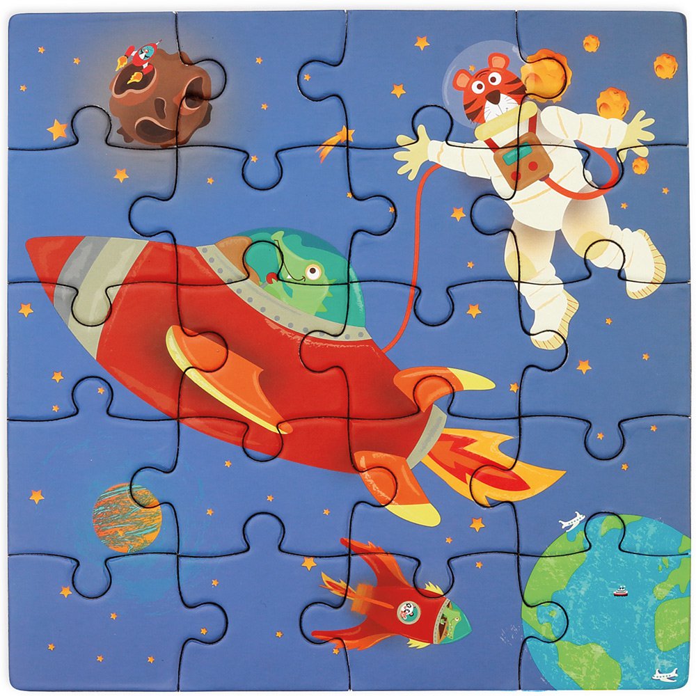 Schratch europe : magnetische puzzel to go - ruimte