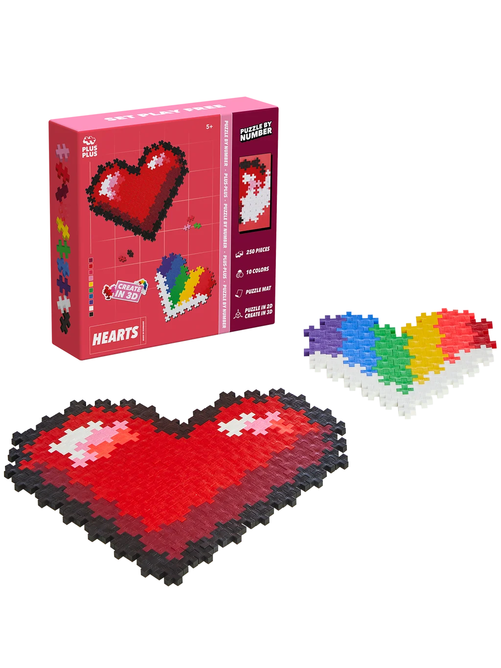 Plus plus : puzzelen op nummer - hart