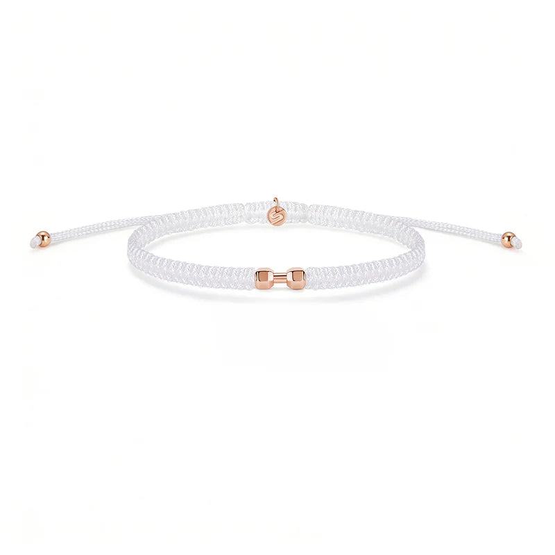 Sailbrace : motivation bracelet rosé gym - white