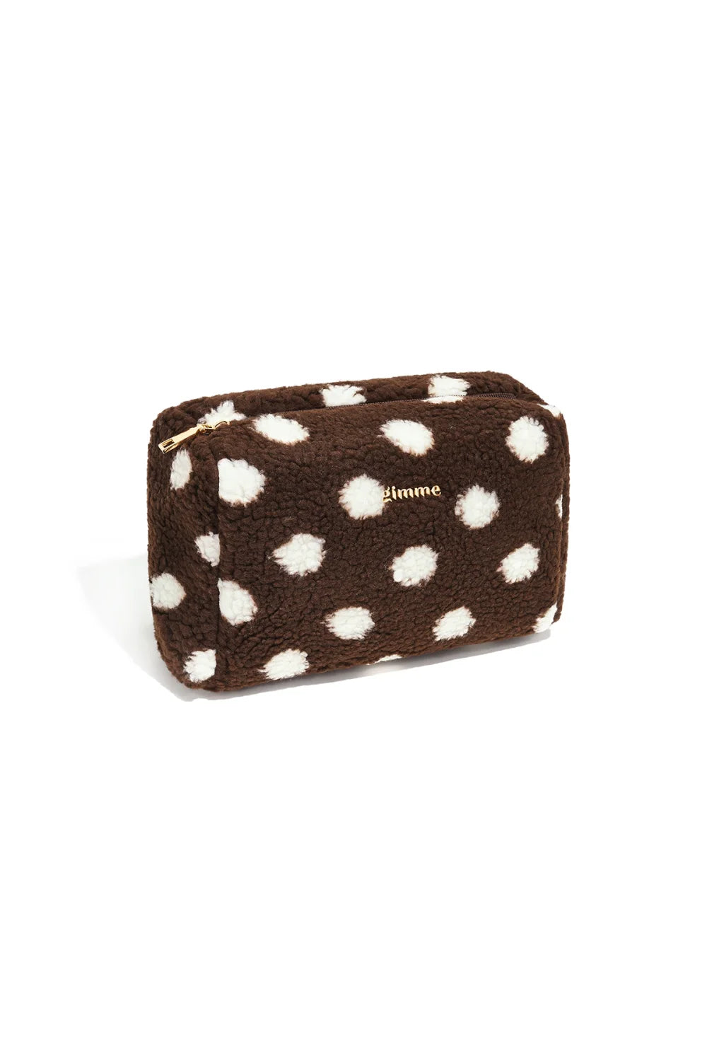 Gimme : make-up tasje polka dots - bruin