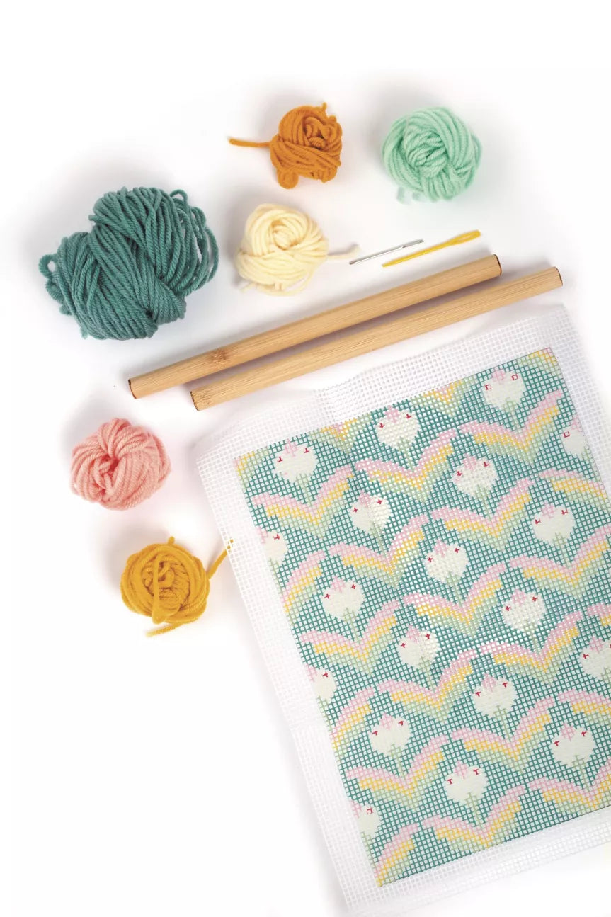 Graine creative : canevas - fleurs tropical