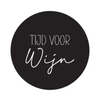 Onderzetter : tijd voor wijn - zwart