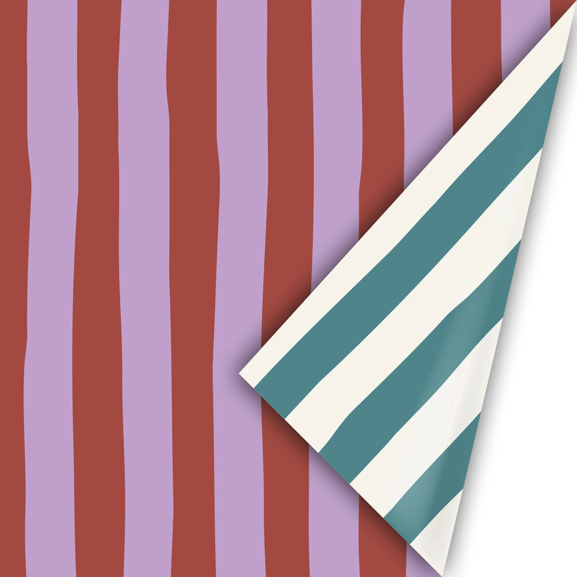 Collectiv warehouse : dubbelzijdig inpakpaier: lazy stripes