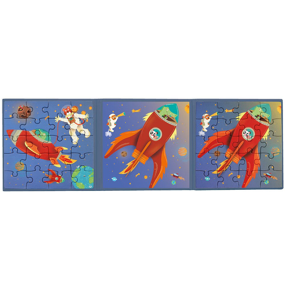 Schratch europe : magnetische puzzel to go - ruimte