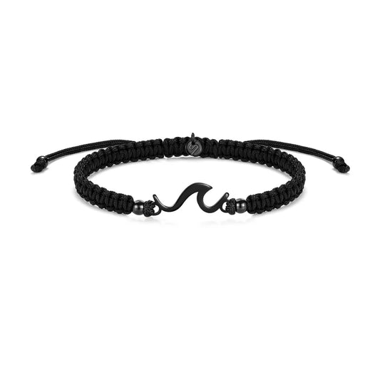 Sailbrace : motivation bracelet black wave - black