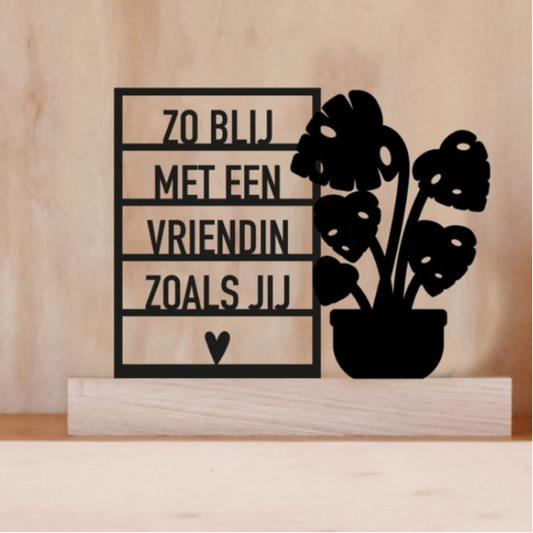Uithout gesneden : raampje - zo blij met een vriendin als jij
