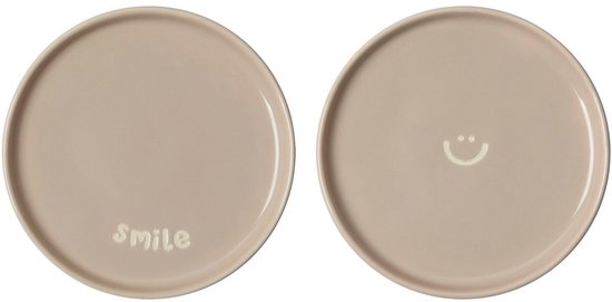 Gusta : enjoyables bord smile - set van 2 - warm grijs